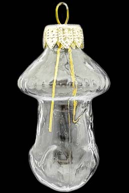 Стеклянная елочная игрушка Заготовка Грибочек 6,8 см 161504600